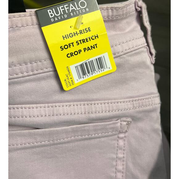 Buffalo Ladies' Wide Leg Crop Comfy Ankle Pants in Soft Lilac Size 6/28 - Picture 5 of 5